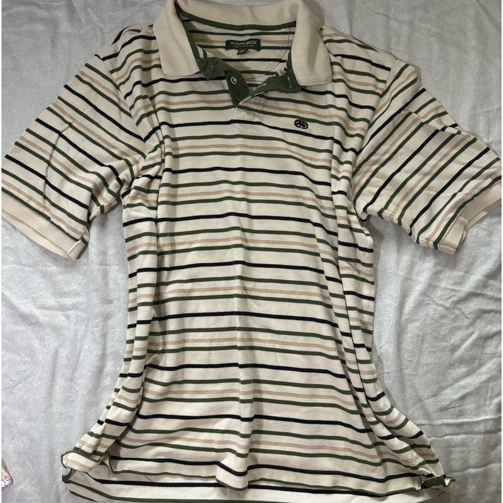 Collared, striped dad tee